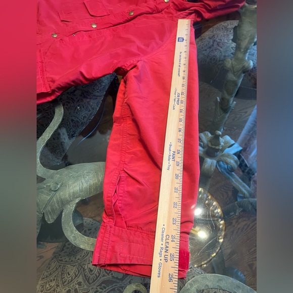 Vintage Woolrich Wool with Plaid Lining Hooded Parka Chore Jacket Coat Red M - Picture 11 of 12